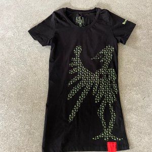 tiroler adlerin t-shirt-womens sz S-black and green